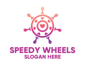 Love Steering Wheel logo design