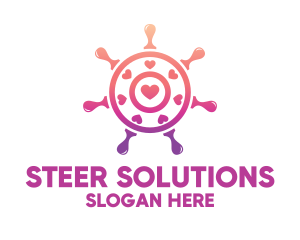 Love Steering Wheel logo design