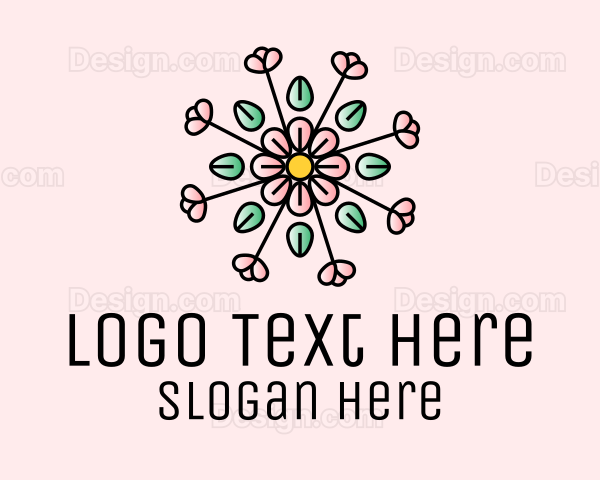 Spring Flower Pattern Logo