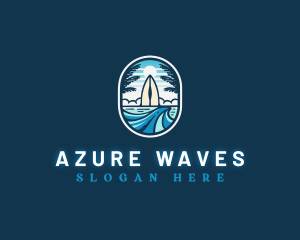 Beach Wave Surfing logo design