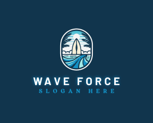 Beach Wave Surfing logo design