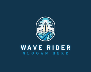 Beach Wave Surfing logo design