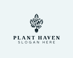 Gardening Plant Shovel logo design