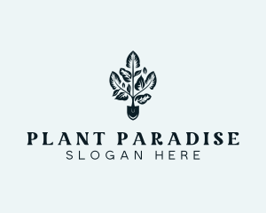 Gardening Plant Shovel logo design