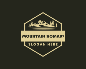 Rustic Mountain Trek logo design