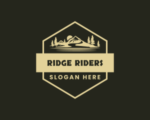 Rustic Mountain Trek logo design