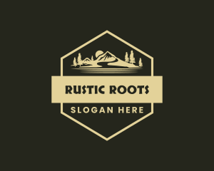 Rustic Mountain Trek logo design