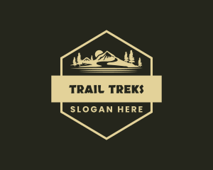 Rustic Mountain Trek logo design