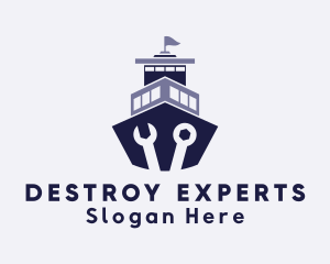 Marine Destroyer Maintenance logo design