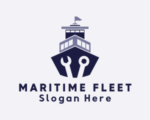 Marine Destroyer Maintenance logo design