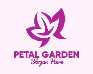 Purple Flower Petals logo design