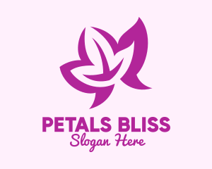 Purple Flower Petals logo design