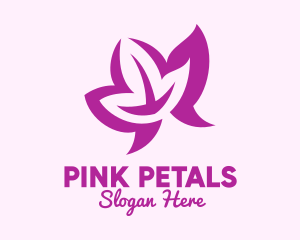 Purple Flower Petals logo design