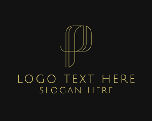 Elegant Business Letter P Logo