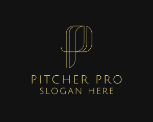 Elegant Business Letter P logo design