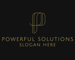 Elegant Business Letter P logo design