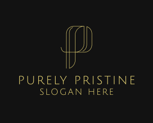 Elegant Business Letter P logo design