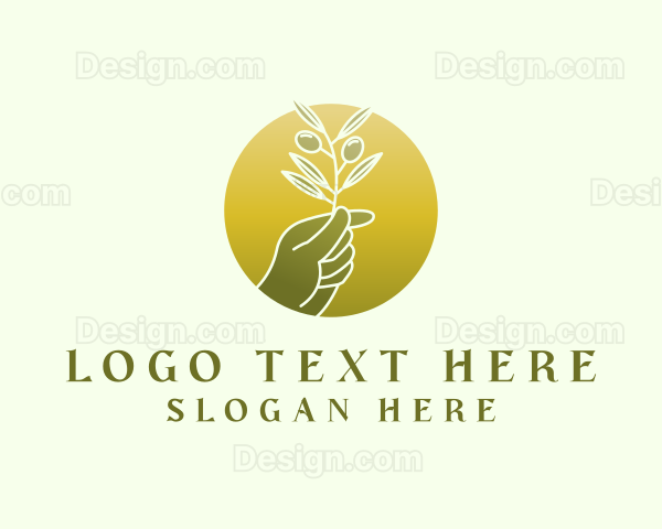 Nature Olive Leaf Logo