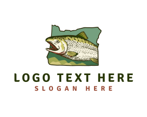 Oregon Salmon Fish logo