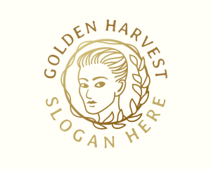 Golden Woman Beauty logo design