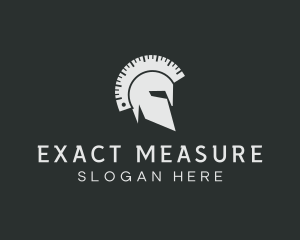 Spartan Helmet Protractor logo design