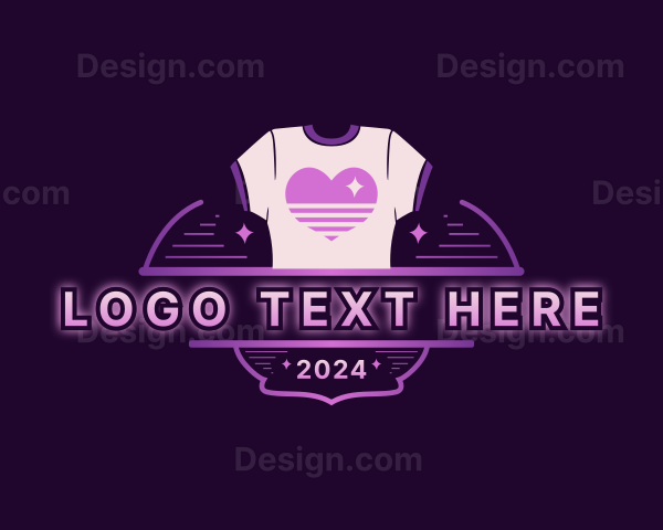 Retro Heart Shirt Logo