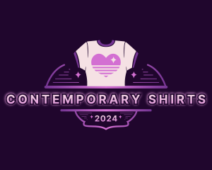 Retro Heart Shirt logo design