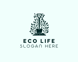 Tree Planting Shovel logo design