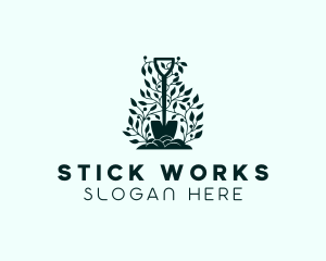 Tree Planting Shovel logo design