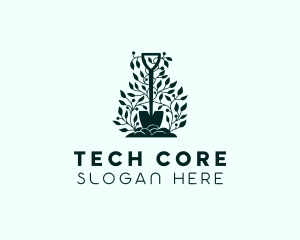 Tree Planting Shovel logo design