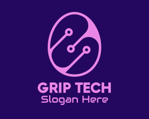 Egg Tech Circuit  logo design