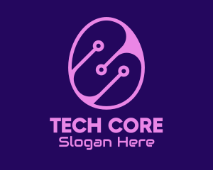 Egg Tech Circuit  logo design