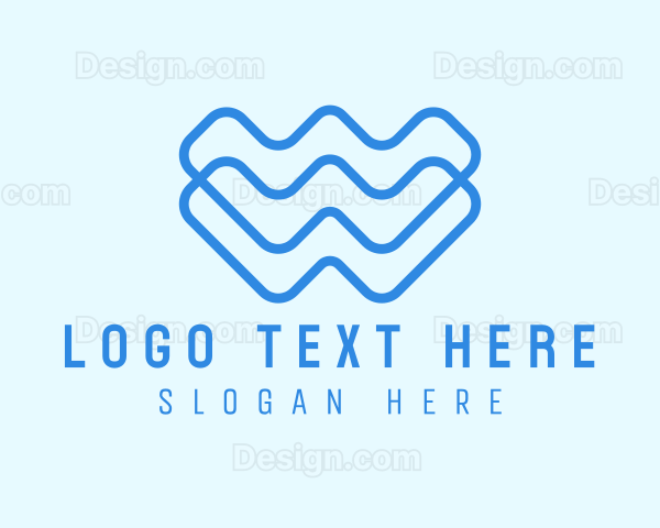 Creative Wave Letter W Logo