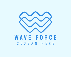 Creative Wave Letter W logo design