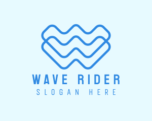 Creative Wave Letter W logo design