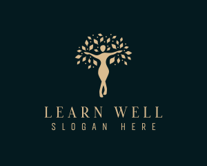 Wellness Spa Woman Tree logo design