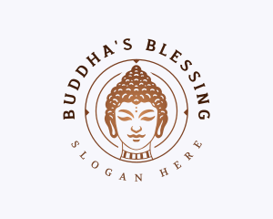Religious Buddha Head logo