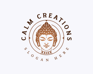 Religious Buddha Head logo