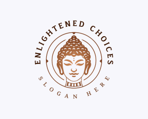 Religious Buddha Head logo