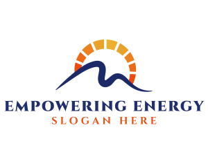 Natural Mountain Solar Power logo design