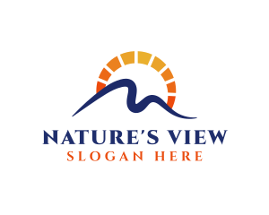 Natural Mountain Solar Power logo design