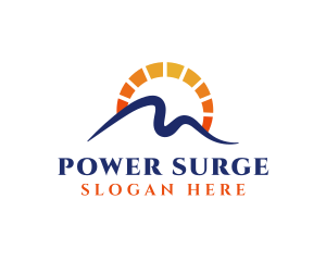 Natural Mountain Solar Power logo design