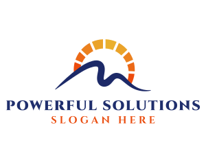 Natural Mountain Solar Power logo design