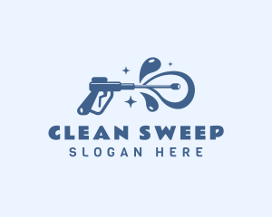 Cleaning Water Pressure Washer logo design