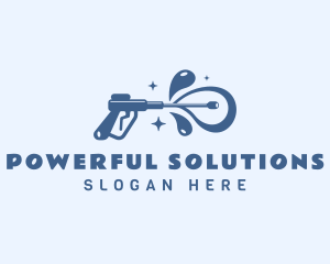 Cleaning Water Pressure Washer logo design