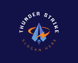 Thunder Blazing Airplane logo design