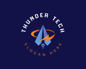 Thunder Blazing Airplane logo design