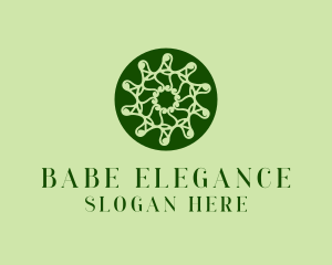 Natural Elegant Wreath  logo design