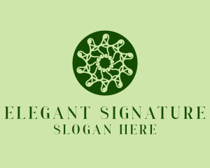 Natural Elegant Wreath  logo design