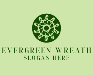 Natural Elegant Wreath  logo design